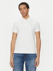 Tommy Hilfiger Polo Essential MW0MW35585 Biały Regular Fit. Białe koszulki polo Tommy Hilfiger, m, bez wzorów, z bawełny, bez kołnierzyka, bez ramiączek. Za 269.99 zł.