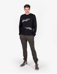Les Hommes Bluza | LJH202-757P | Sweatshirt | Mężczyzna | Czarny. Czarne bluzy Les Hommes, m, bez wzorów, z bawełny, bez kaptura. W wyprzedaży za 349.00 zł.