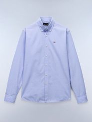 NAPAPIJRY Koszula "Terra" - Regular fit - w kolorze niebieskim rozmiar: XL. Niebieskie koszule NAPAPIJRY, xl, bez wzorów, z bawełny, bez kołnierzyka, bez ramiączek. Za 149.31 zł.