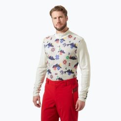 Longsleeve termoaktywny męski Helly Hansen Lifa Merino Midweight 12 Zip. Białe bielizna termoaktywna Helly Hansen, l, bez wzorów, bez ramiączek, narciarskie. Za 546.00 zł.
