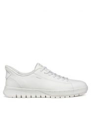 Geox Sneakersy U Flextride Plus U65MAA 0009B C1000 Biały. Białe buty sportowe casual Geox, bez wzorów, ze skóry, bez zapięcia. Za 499.99 zł.