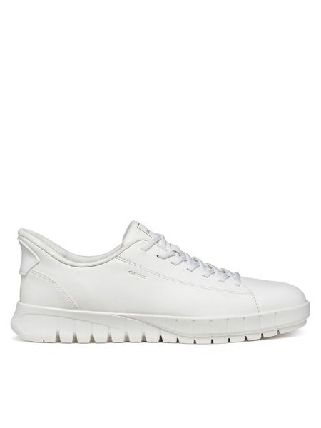 Geox Sneakersy U Flextride Plus U65MAA 0009B C1000 Biały. Białe buty sportowe casual Geox, bez wzorów, ze skóry, bez zapięcia. Za 367.99 zł.