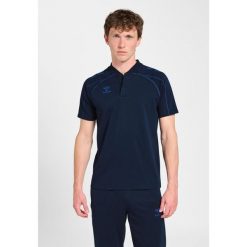 Polo Hummel Move 2.0. Niebieskie koszulki polo Hummel, bez wzorów, bez kołnierzyka, bez ramiączek, do piłki nożnej. Za 254.00 zł.