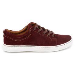 Olivier Buty Męskie skórzane casual 946MA bordowe czerwone. Czerwone buty sportowe casual na jesień, bez wzorów, ze skóry, bez zapięcia. Za 351.82 zł.