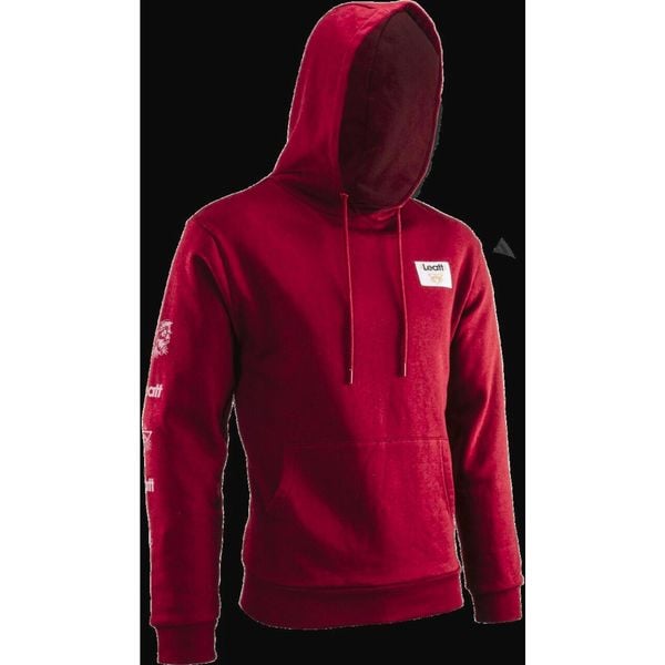 Bluza z kapturem LEATT Hoodie Core. Czerwone bluzy LEATT, m, bez wzorów, z kapturem. W wyprzedaży za 295.20 zł.