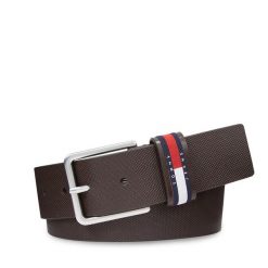 Pasek Męski Tommy Jeans. Brązowe paski Tommy Jeans, bez wzorów, z jeansu. Za 289.99 zł.