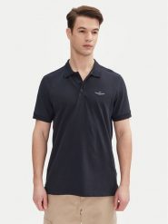 Aeronautica Militare Polo 251PO1843P191 Granatowy Regular Fit. Niebieskie koszulki polo Aeronautica Militare, m, bez wzorów, z bawełny, bez kołnierzyka, bez ramiączek. Za 219.99 zł.