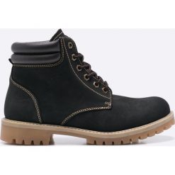 Mustang - Buty. Szare botki sznurowane Mustang, bez wzorów, z materiału, z okrągłym noskiem, bez obcasa, bez zapięcia. W wyprzedaży za 269.90 zł.