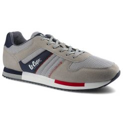 Szare Sneakersy Lee Cooper Męskie Wygodne Obuwie. Szare buty sportowe casual Lee Cooper, bez wzorów, ze skóry ekologicznej, bez zapięcia. Za 146.00 zł.