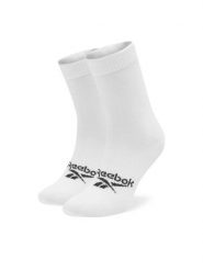 Reebok Skarpety Wysokie Męskie Act Fo Mid Crew Sock GI0075 Biały. Białe skarpety Reebok, bez wzorów, z materiału. Za 39.99 zł.