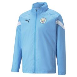 Kurtka treningowa Manchester City All Weather 2022/23. Białe kurtki Puma, m, bez wzorów, bez kaptura. Za 262.80 zł.