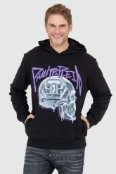 PHILIPP PLEIN Czarna bluza męska z kapturem skull. Czarne bluzy Philipp Plein, l, bez wzorów, z kapturem. W wyprzedaży za 1,999.99 zł.