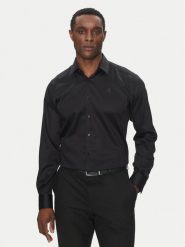 KARL LAGERFELD Koszula 605038 552602 Czarny Modern Fit. Czarne koszule KARL LAGERFELD, m, bez wzorów, z bawełny, bez kołnierzyka, bez ramiączek. Za 459.99 zł.