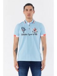 Galvanni Koszulka polo w kolorze błękitnym rozmiar: L. Niebieskie koszulki polo Galvanni, l, bez wzorów, bez kołnierzyka, bez ramiączek. Za 266.01 zł.