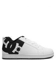 DC Shoes Sneakersy COURT GRAFFIK 300529-WLK Biały. Białe buty sportowe casual DC Shoes, bez wzorów, ze skóry, bez zapięcia. Za 249.99 zł.