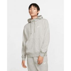Bluza sportowa męska Nike Sportswear Club. Szare bluzy z kapturem Nike, l, bez wzorów, z kapturem. Za 299.99 zł.