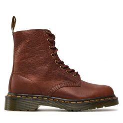 Glany Dr. Martens. Brązowe trapery Dr. Martens, bez zapięcia. Za 949.99 zł.