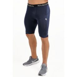 Męskie spodenki szybkoschnące do biegania Rough Radical Tight Shorts. Niebieskie bielizna termoaktywna ROUGH RADICAL, l, bez wzorów, z dzianiny, bez ramiączek, do biegania. Za 119.90 zł.