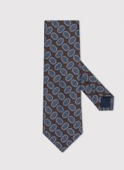 PAKO LORENTE – Brązowy krawat męski. Brązowe krawaty i muchy Pako Lorente, bez wzorów, z poliesteru. Za 99.99 zł.