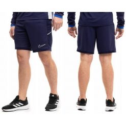 Spodenki treningowe męskie Nike Academy 25. Niebieskie krótkie spodenki sportowe Nike, m, bez wzorów, ze skóry. Za 71.00 zł.