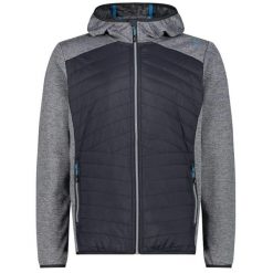Kurtka przeciwdeszczowa CMP Hybrid Man Fix Hood. Szare kurtki CMP, bez wzorów, bez kaptura. Za 261.99 zł.