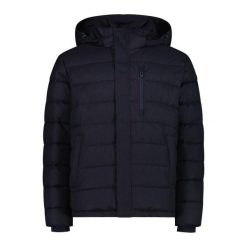 Kurtka puchowa z kapturem na zamek Sorona CMP. Niebieskie kurtki CMP, bez wzorów, z puchu, z kapturem. W wyprzedaży za 542.00 zł.