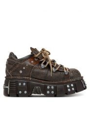 NEW ROCK Sneakersy M-120N-C83 Brązowy. Brązowe buty sportowe casual NEW ROCK, bez wzorów, ze skóry, bez zapięcia. Za 1,379.00 zł.