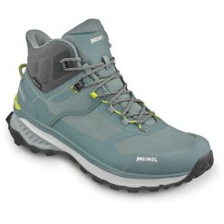 Buty sportowe męskie MEINDL Tahoma Mid GTX z membraną Gore-Tex. Szare buty turystyczne MEINDL, bez wzorów, z gore-texu, bez zapięcia, trekkingowe, gore-tex. Za 999.90 zł.