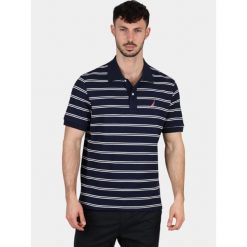 Koszulka polo męska Nautica Klaus. Niebieskie koszulki polo Nautica, m, bez wzorów, bez kołnierzyka, bez ramiączek. Za 389.00 zł.