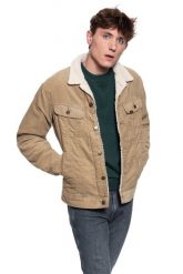 KURTKA ZIMOWA LEE SHERPA RIDER ANTILOPE L87AFA30 112122836. Brązowe kurtki Lee, na zimę, l, bez wzorów, ze sztruksu, bez kaptura. Za 359.99 zł.