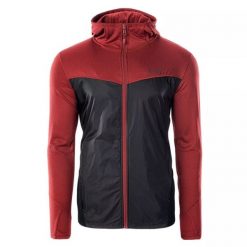 Bluza męska Hi-Tec Nesco - czarno-czerwona, Rozmiar M. Czarne bluzy Hi-tec, l, bez wzorów, z elastanu, bez kaptura. Za 169.99 zł.