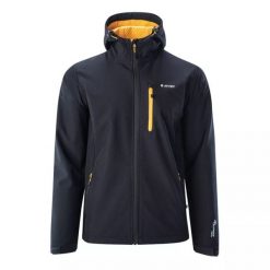 Kurtka męska Softshell Hi-Tec Sihar SP - czarny, Rozmiar L. Czarne kurtki softshell Hi-tec, l, bez wzorów, z elastanu, bez kaptura. Za 179.99 zł.