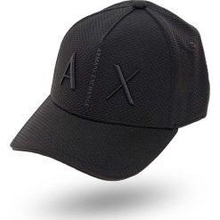CZAPKA Z DASZKIEM Armani Exchange. Czarne czapki z daszkiem Armani Exchange, bez wzorów, z materiału. Za 219.00 zł.