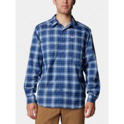 Koszula Turystyczna Męska Columbia Silver Ridge Utility Lite Plaid. Niebieskie koszule Columbia, m, bez wzorów, bez kołnierzyka, bez ramiączek. Za 359.00 zł.