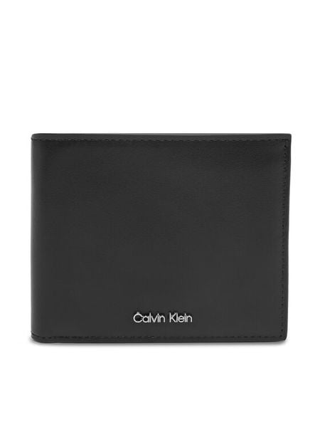 Calvin Klein Portfel Raised Billfold LV04D1276G Czarny. Czarne portfele CALVIN KLEIN, bez wzorów, ze skóry. Za 289.99 zł.