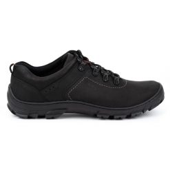 Kampol Buty męskie trekkingowe 36 czarne. Czarne trekkingi bez wzorów, z jeansu, bez zapięcia. Za 423.31 zł.