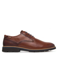 Półbuty Pikolinos. Brązowe eleganckie półbuty Pikolinos, bez wzorów, bez obcasa, bez zapięcia. Za 629.99 zł.
