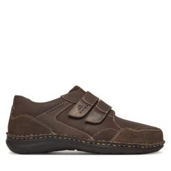 Półbuty Josef Seibel. Brązowe eleganckie półbuty Josef Seibel, bez wzorów, bez obcasa, bez zapięcia. Za 309.99 zł.