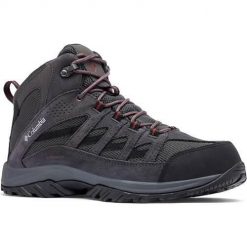 Buty trekkingowe męskie Columbia Crestwood Mid. Czarne trekkingi Columbia, bez wzorów, z materiału, bez zapięcia. Za 501.00 zł.