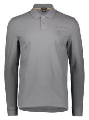 Hugo Boss Koszulka polo w kolorze szarym rozmiar: S. Szare koszulki polo HUGO BOSS, s, bez wzorów, bez kołnierzyka, bez ramiączek. Za 260.99 zł.