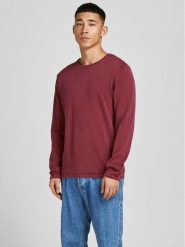 Jack&Jones Sweter Leo 12174001 Bordowy Regular Fit. Czerwone swetry rozpinane Jack&Jones, m, bez wzorów, z bawełny, bez kołnierzyka, bez ramiączek. Za 89.99 zł.