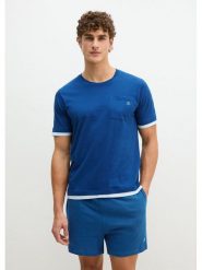 Marc O´Polo Bodywear Koszulka piżamowa w kolorze niebieskim rozmiar: XL. Niebieskie piżamy xl, bez wzorów, z bawełny, bez ramiączek. Za 82.95 zł.