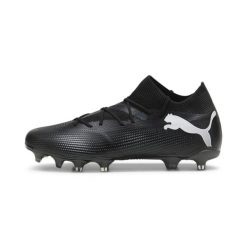 Męskie Buty Piłkarskie Future 7. Czarne buty turystyczne Puma, bez wzorów, z dzianiny, bez zapięcia, do piłki nożnej. Za 243.99 zł.