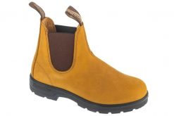 Sztyblety unisex, Chelsea Boots. Brązowe sztyblety Blundstone, bez wzorów, z materiału, bez obcasa, bez zapięcia. Za 889.99 zł.
