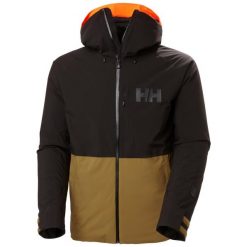 Kurtka narciarska Helly Hansen Powderface. Brązowe kurtki narciarskie i snowboardowe Helly Hansen, m, bez wzorów, narciarskie, primaloft. Za 1,007.35 zł.