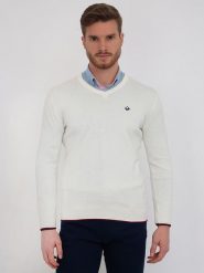 SIR RAYMOND TAILOR Sweter "Appel" w kolorze kremowym rozmiar: 3XL. Brązowe swetry nierozpinane Sir Raymond Tailor, xl, bez wzorów, z bawełny, bez kołnierzyka, bez ramiączek. Za 122.96 zł.