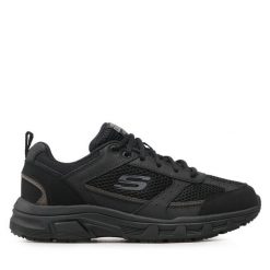 Trekkingi Skechers. Czarne buty trekkingowe Skechers, bez wzorów, bez zapięcia. Za 219.99 zł.