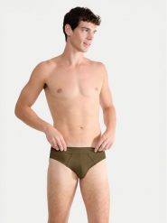 Sloggi Slipy 10215471 Khaki. Brązowe slipki Sloggi, m, bez wzorów, z bawełny. Za 69.99 zł.