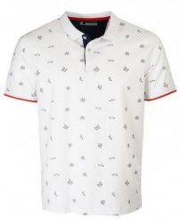 Koszulka POLO z Kołnierzykiem, Biała w Kaktusy, Wąsy, MEXICO, Krótki Rękaw -PAKO JEANS. Białe bluzki z długim rękawem Pako Jeans, m, bez wzorów, z bawełny, bez kołnierzyka, bez ramiączek. Za 119.00 zł.