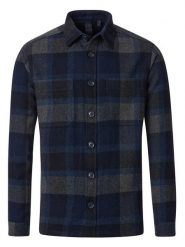 CASAMODA Kurtka koszulowa w kolorze granatowo-czarno-antracytowym rozmiar: L. Czarne kurtki CASAMODA, l, bez wzorów, z wełny, bez kaptura. Za 153.71 zł.